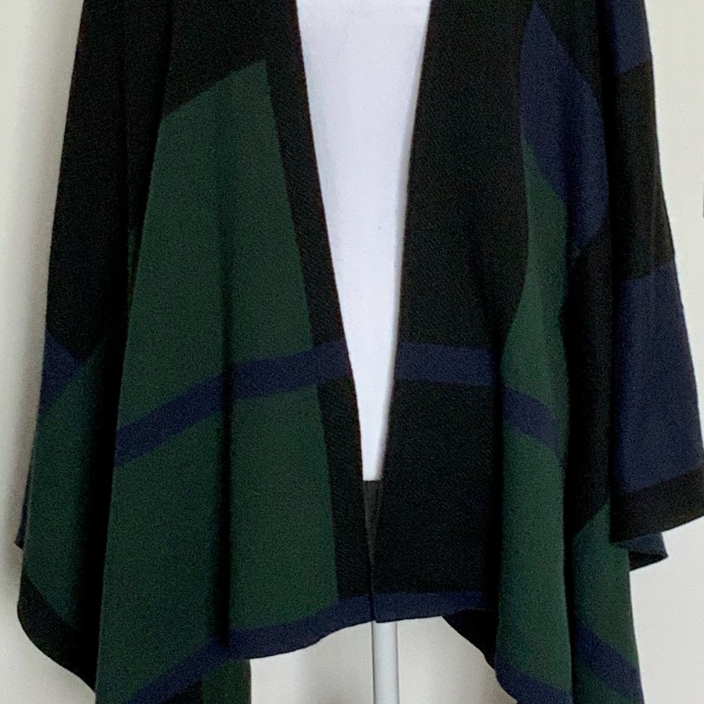 LAUREN CAPE NAVY & GREEN WORN ONCE